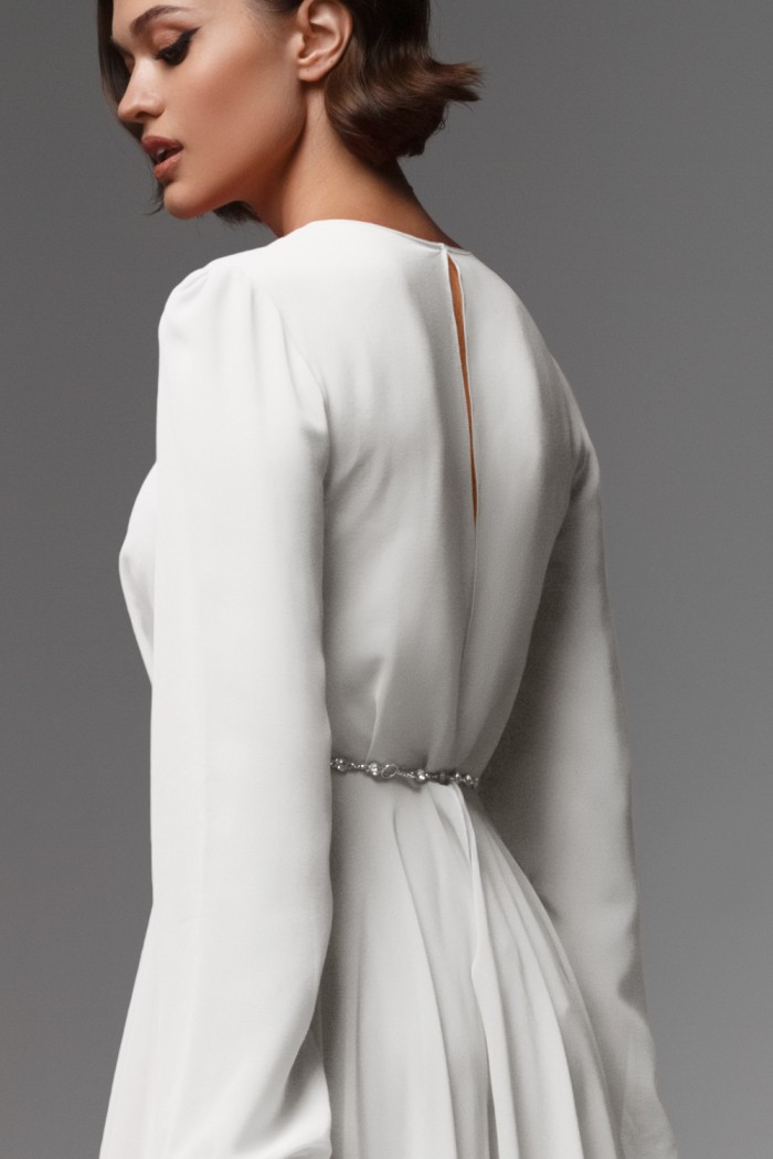 ЛИАМ МИДИ - Красивое свадебное платье для регистрации длины миди на корсете | Paulain