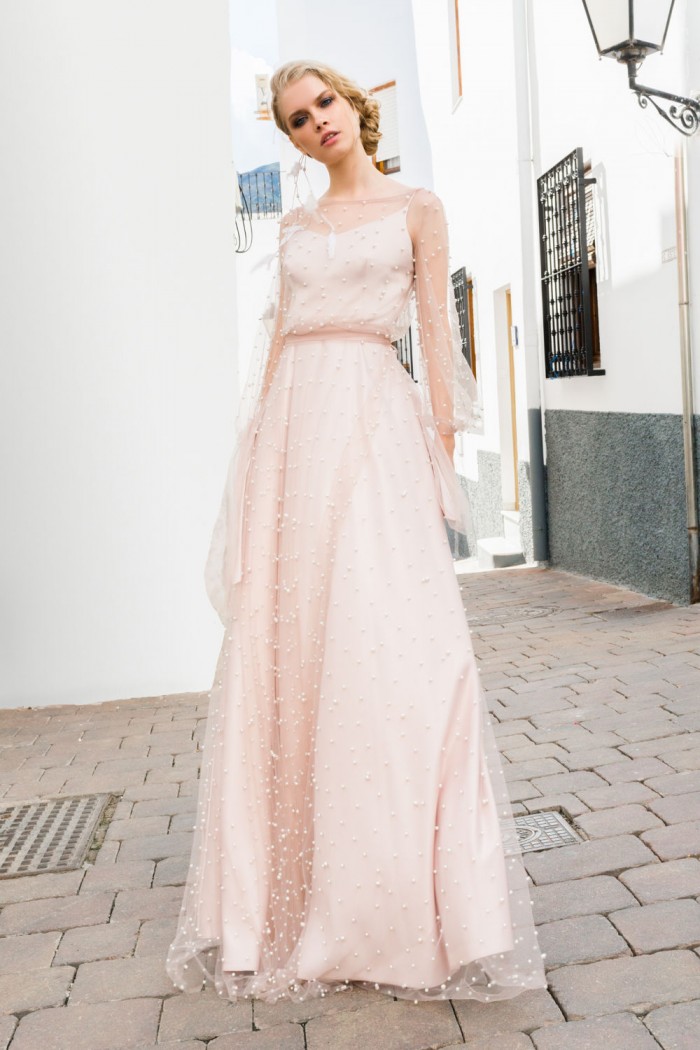Легкое шелковое платье со вторым верхним прозрачным слоем - ЛОВЕЦ СНОВ | Paulain