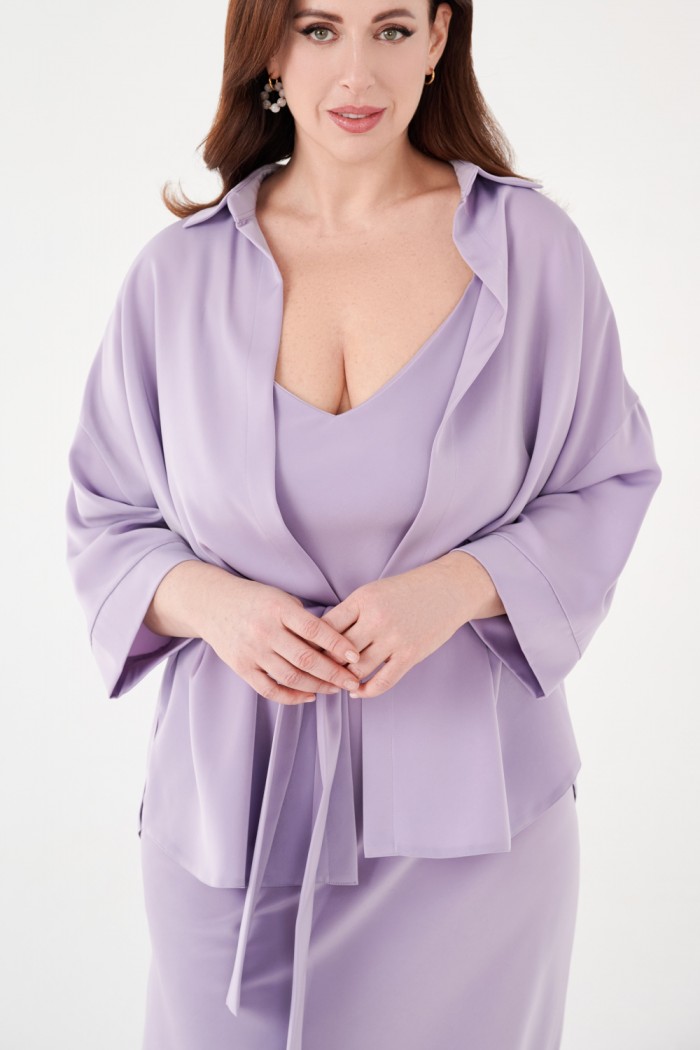 ЛИББЕ - Платье комбинация в комплекте с рубашкой большого размера | Paulain