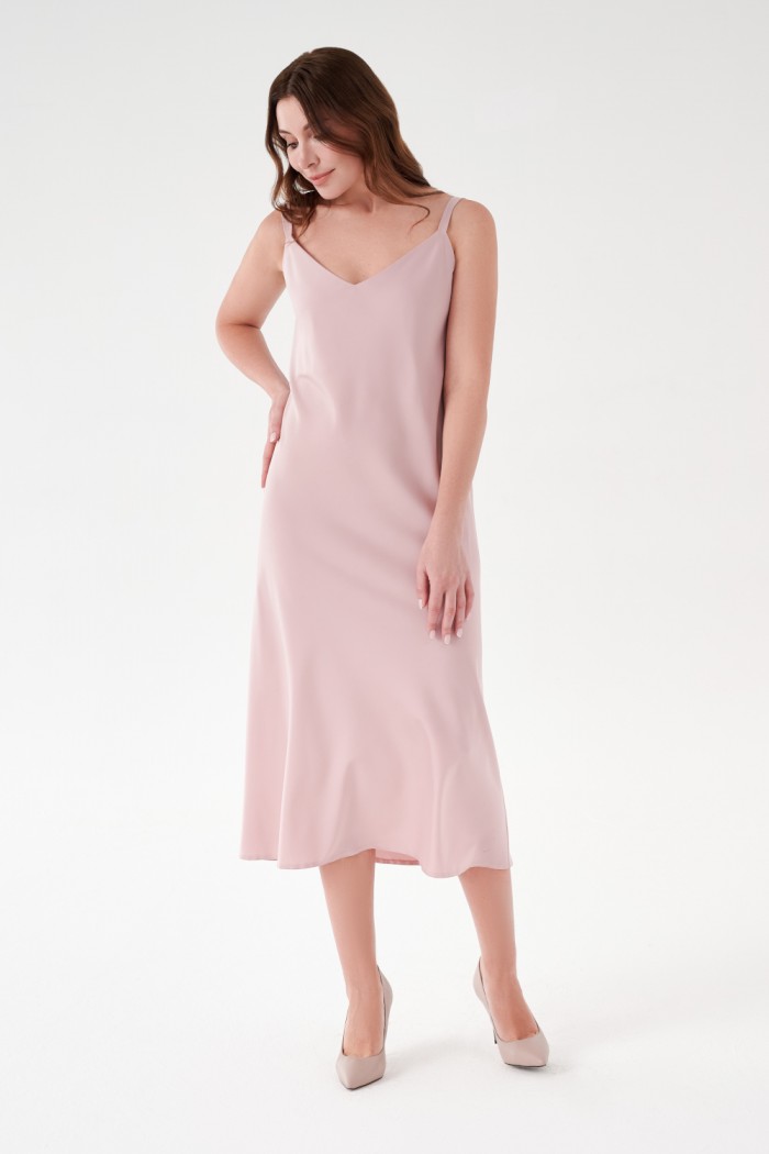 ЛИББЕ - Платье комбинация в комплекте с рубашкой с длинным рукавом и поясом | Paulain