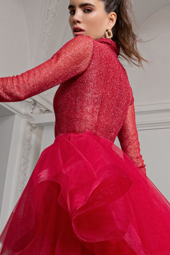 БЕЙКЕР - Потрясающее вечернее платье с пышной юбкой переменной длины | Paulain