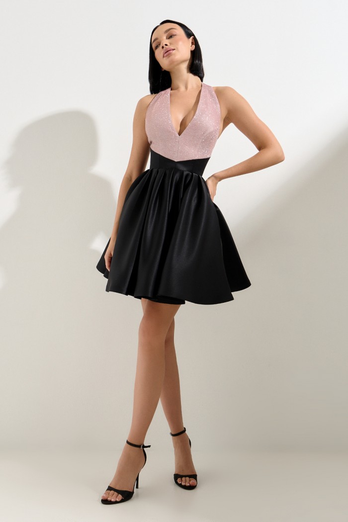 Короткое выпускное платье с пышной юбкой с карманами и без рукава - ГЛАВНАЯ РОЛЬ МИНИ | Paulain