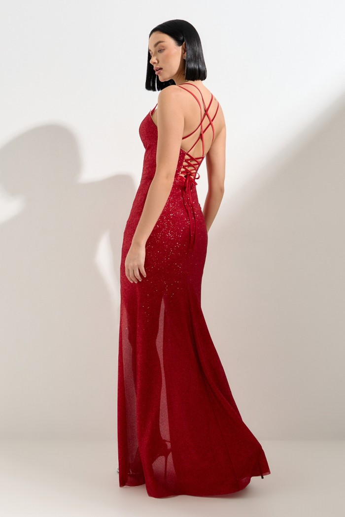 МОИ ПРАВИЛА МОИ ПРАВИЛА - Дизайнерское вечернее платье с переменной длиной и открытой спиной на шнуровке | Paulain