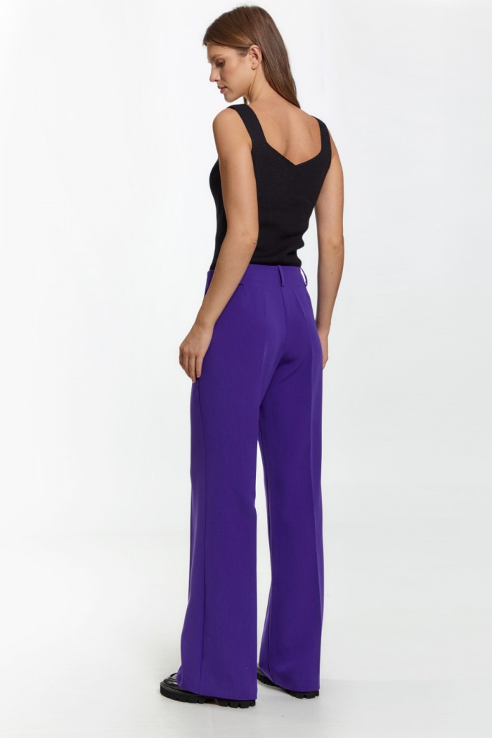 3-5098-73 - Женские фиолетовые вечерние брюки | Paulain
