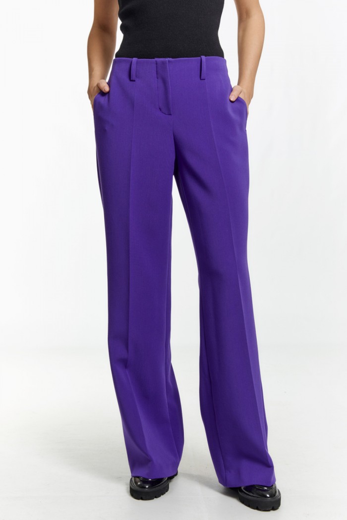 3-5098-73 - Женские фиолетовые вечерние брюки | Paulain